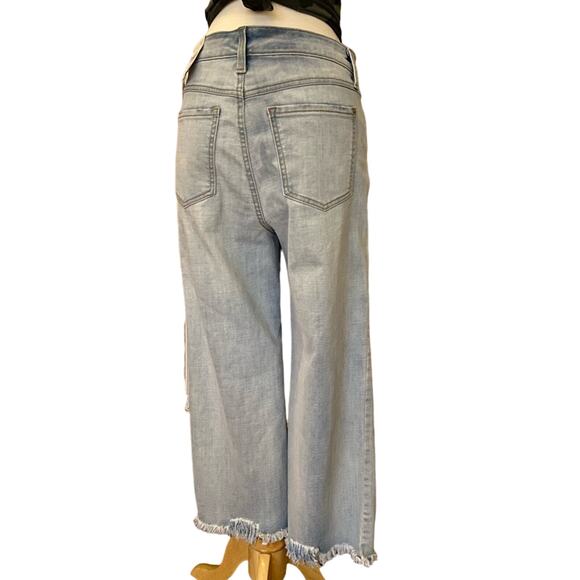 INC INTERNATIONAL CONCEPTS Blue High Rise Wide Leg Crop Denim Jeans sz 8 (NWT) - Picture 3 of 10